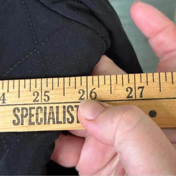 London Fog Black quilted Jacket with Removeable Hoodie & pockets plus size XXL - Picture 8 of 9